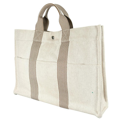 Hermes New Full Toe MM Handbag Cotton Beige — view 2