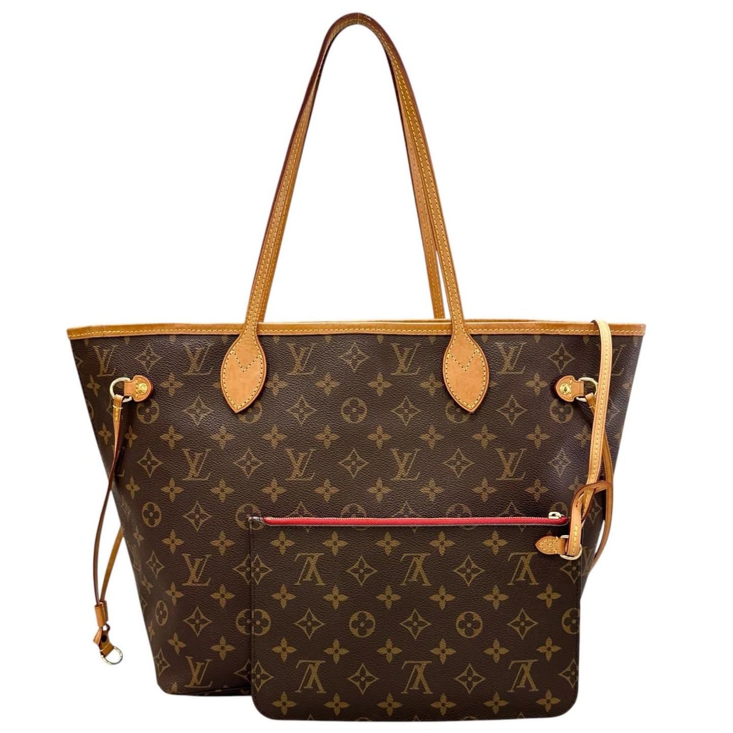 Louis Vuitton Neverfull MM Tote Bag Monogram Canvas Brown