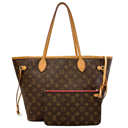 Louis Vuitton Neverfull MM Tote Bag Monogram Canvas Brown