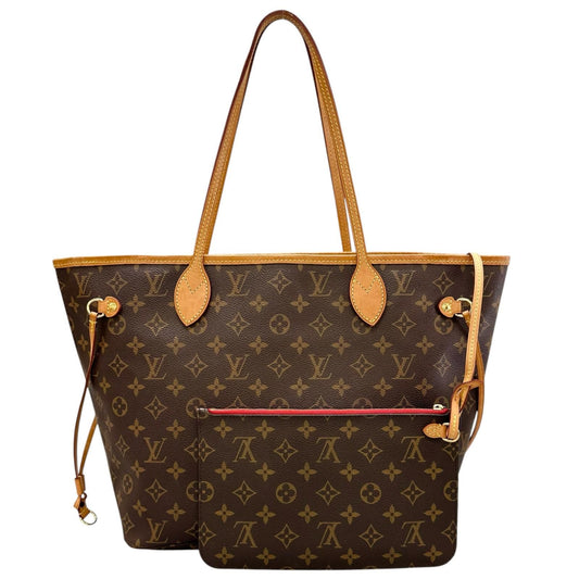 Louis Vuitton Neverfull MM Tote Bag Monogram Canvas Brown