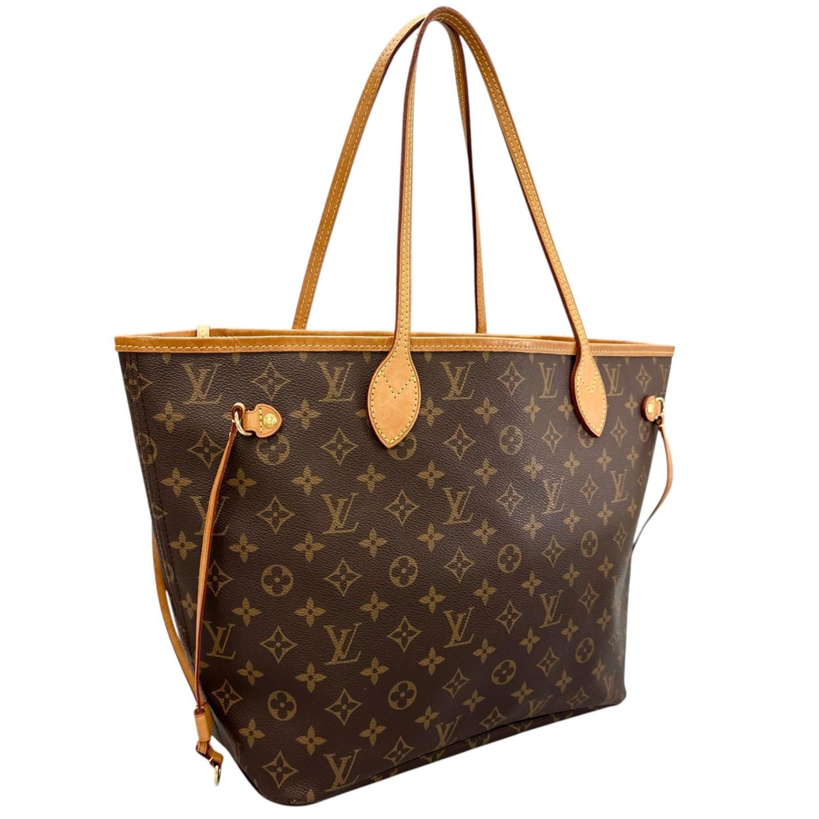 Louis Vuitton Neverfull MM Tote Bag Monogram Canvas Brown — view 3