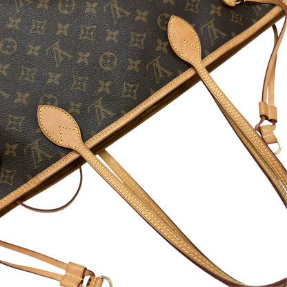 Louis Vuitton Neverfull MM Tote Bag Monogram Canvas Brown — view 6