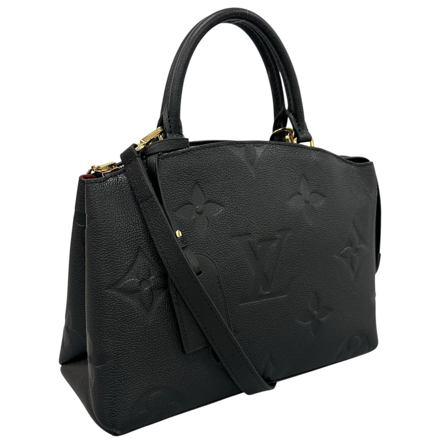 Louis Vuitton Petit Palais PM Handbag Monogram Empreinte Black — view 3
