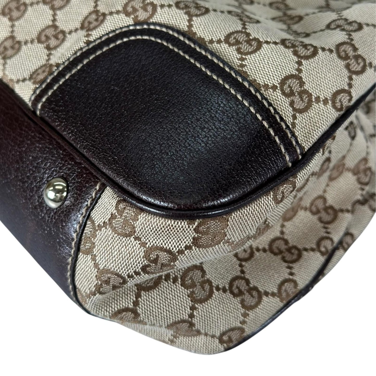 Gucci Sherry Line Princy Tote Bag GG Canvas Beige — view 8