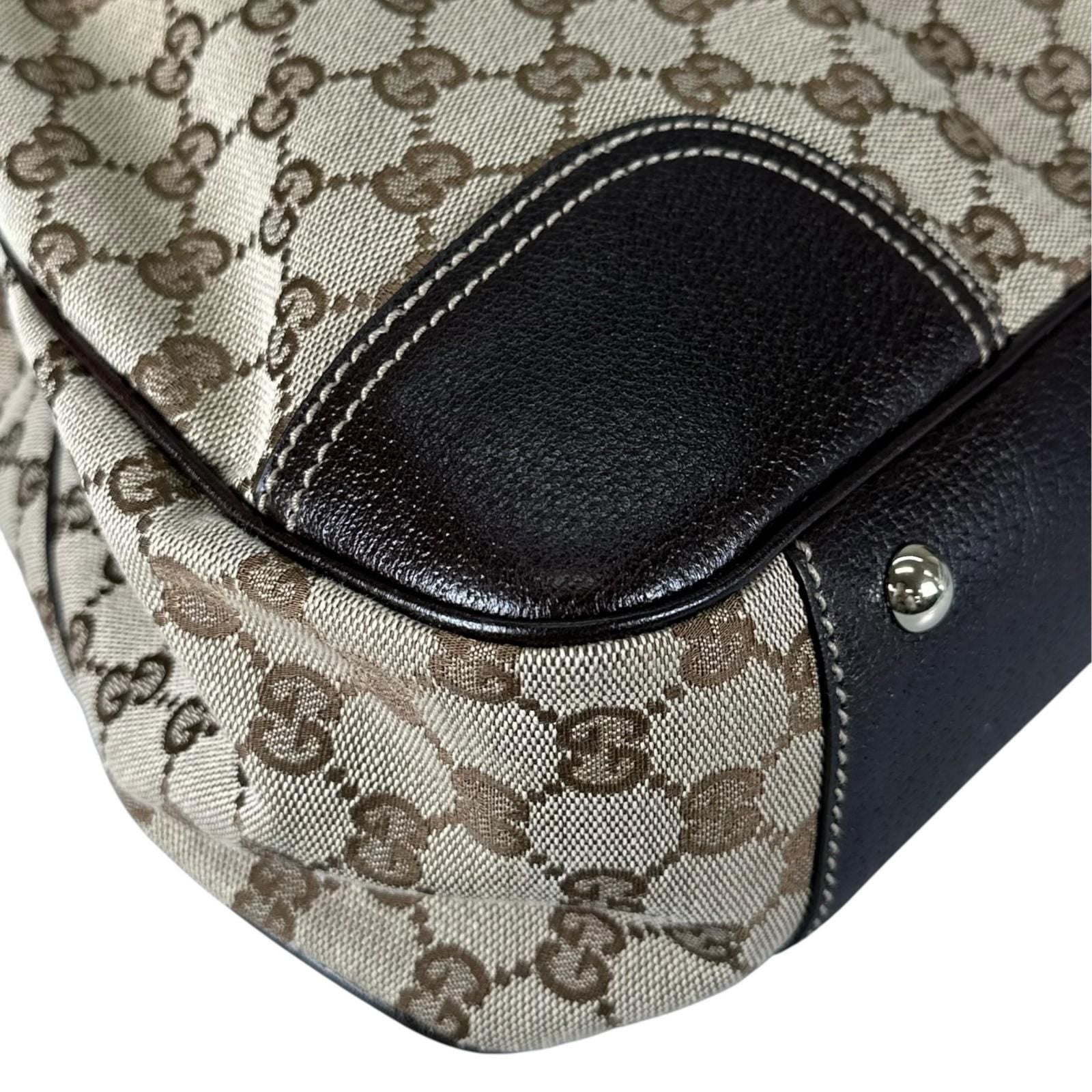 Gucci Sherry Line Princy Tote Bag GG Canvas Beige — view 7