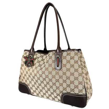 Gucci Sherry Line Princy Tote Bag GG Canvas Beige — view 2