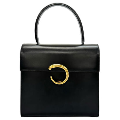 Cartier Panthere Handbag Calfskin Black