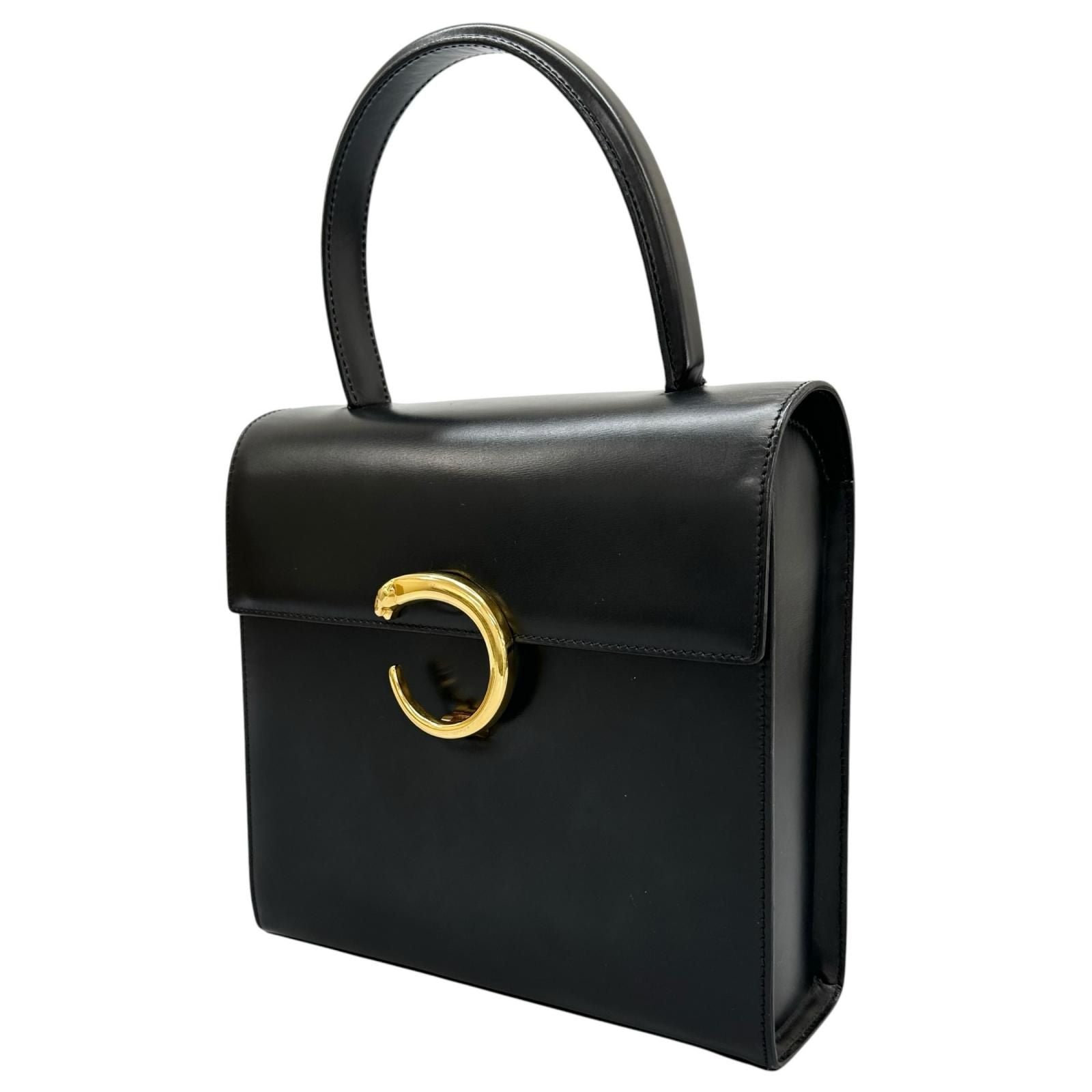 Cartier Panthere Handbag Calfskin Black — view 2
