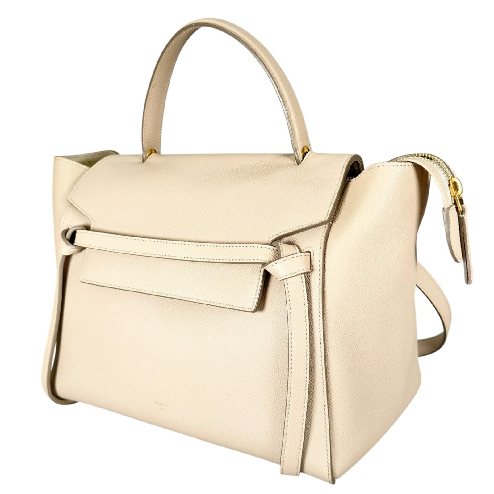 Celine Small Leather Beige Belt Bag — view 2