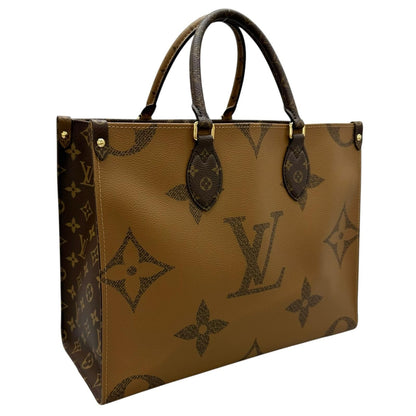 Louis Vuitton On The Go MM Tote Bag Brown Reverse Monogram Giant — view 3