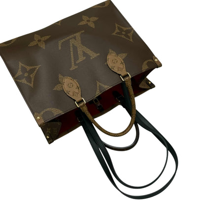Louis Vuitton On The Go MM Tote Bag Brown Reverse Monogram Giant — view 5