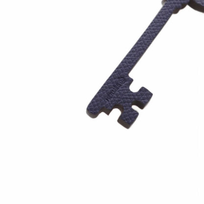 Hermes Petit Ash Key Motif Key Ring Key Holder Navy Green