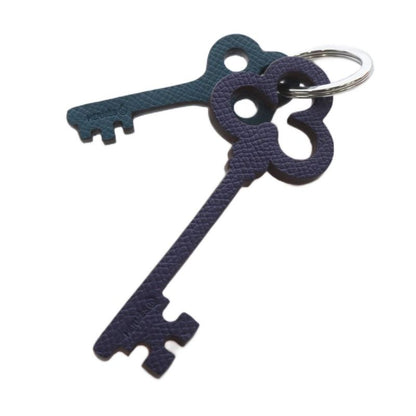 Hermes Petit Ash Key Motif Key Ring Key Holder Navy Green