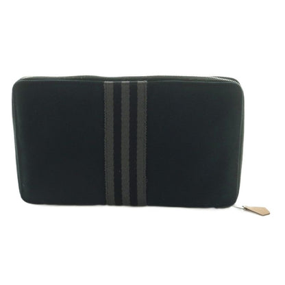 Hermes Fourre Tout Purse GM Wallet Zip Around Bifold Coin Black
