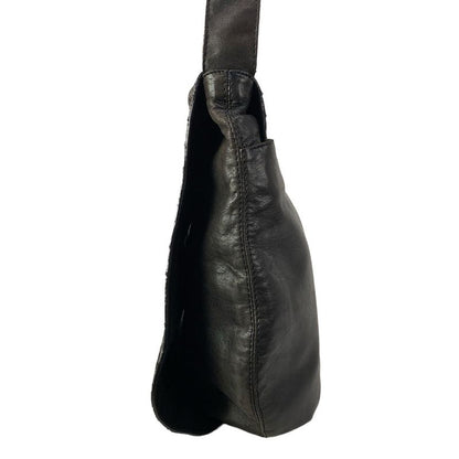 Bottega Veneta Shoulder Bag Intrecciato Black Leather