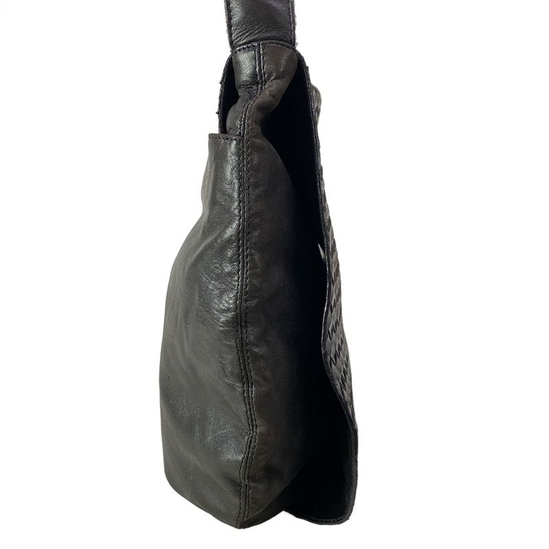 Bottega Veneta Shoulder Bag Intrecciato Black Leather