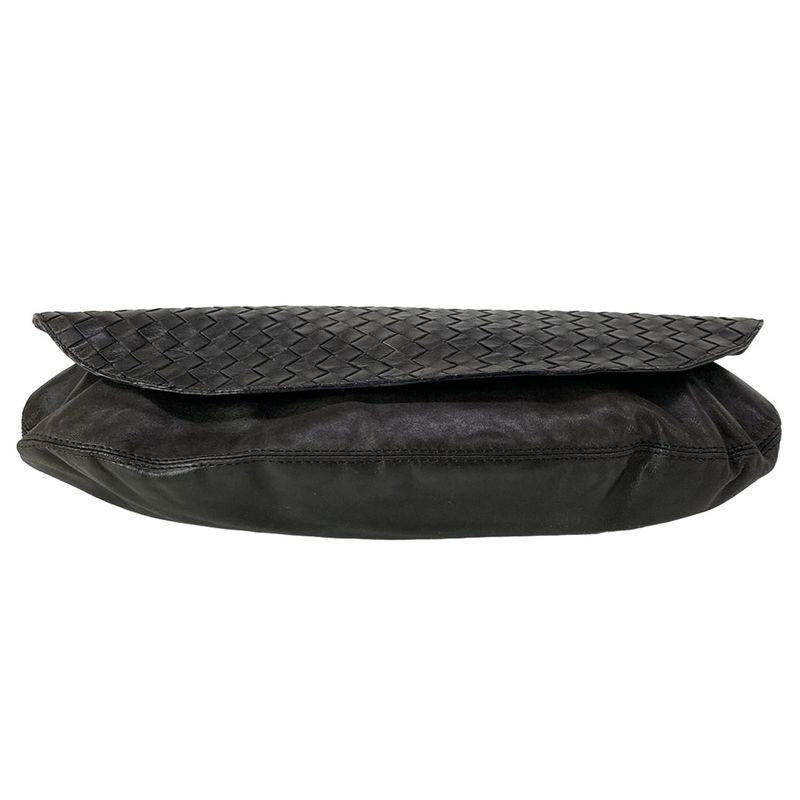 Bottega Veneta Shoulder Bag Intrecciato Black Leather