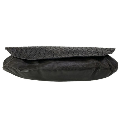 Bottega Veneta Shoulder Bag Intrecciato Black Leather