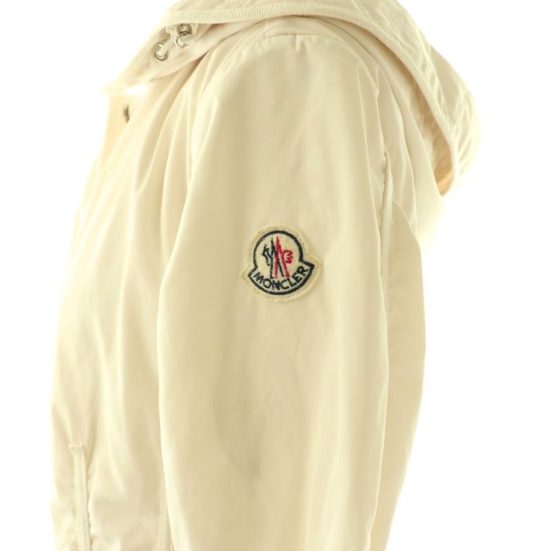 Moncler Anthemis Middle Coat Zip Up One Color Hood 0 Ivory BB