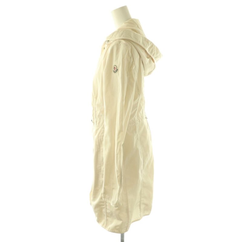 Moncler Anthemis Middle Coat Zip Up One Color Hood 0 Ivory BB