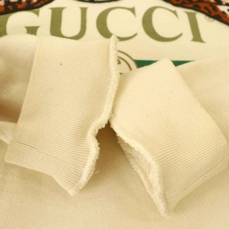 Gucci Sweatshirt Trainer Animal Patch Natural M Ivory SS