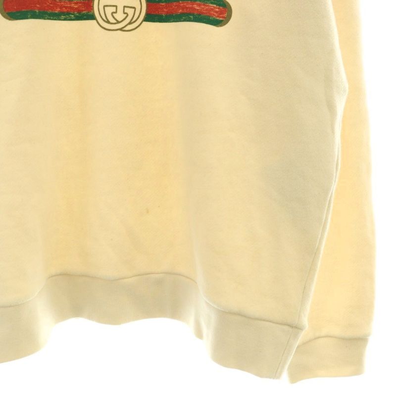 Gucci Sweatshirt Trainer Animal Patch Natural M Ivory SS