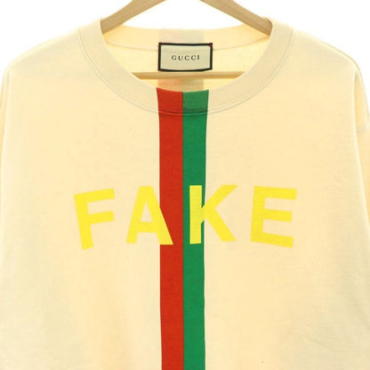 Gucci Sweatshirt Trainer Print Natural L Ivory SS