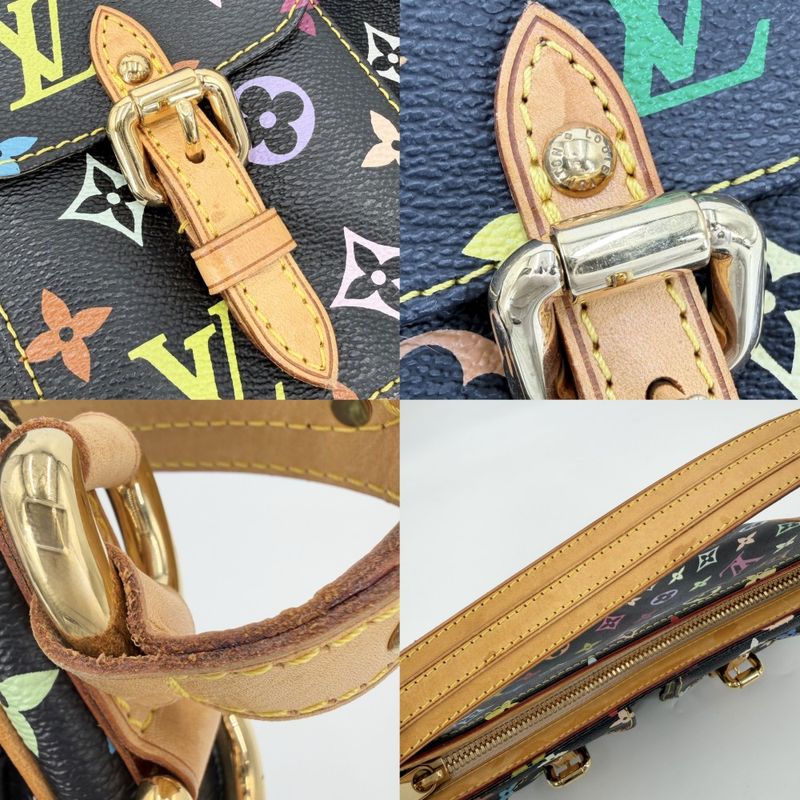 Louis Vuitton Shoulder Bag Lodge PM Black Monogram Multicolor Noir Gold