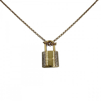 Louis Vuitton Necklace Key Motif LV Padlock Double Chain with Adjuster Star