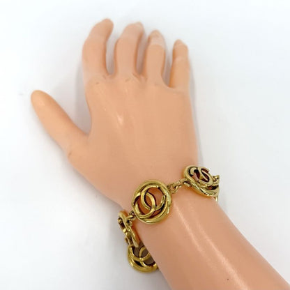 Chanel Bracelet Chain CC Logo Gold Vintage