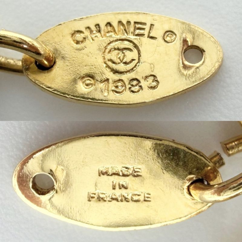 Chanel Bracelet Chain CC Logo Gold Vintage