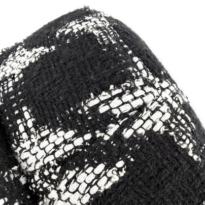 Chanel Hat Tweed Bucket Hat CC Logo M Black White