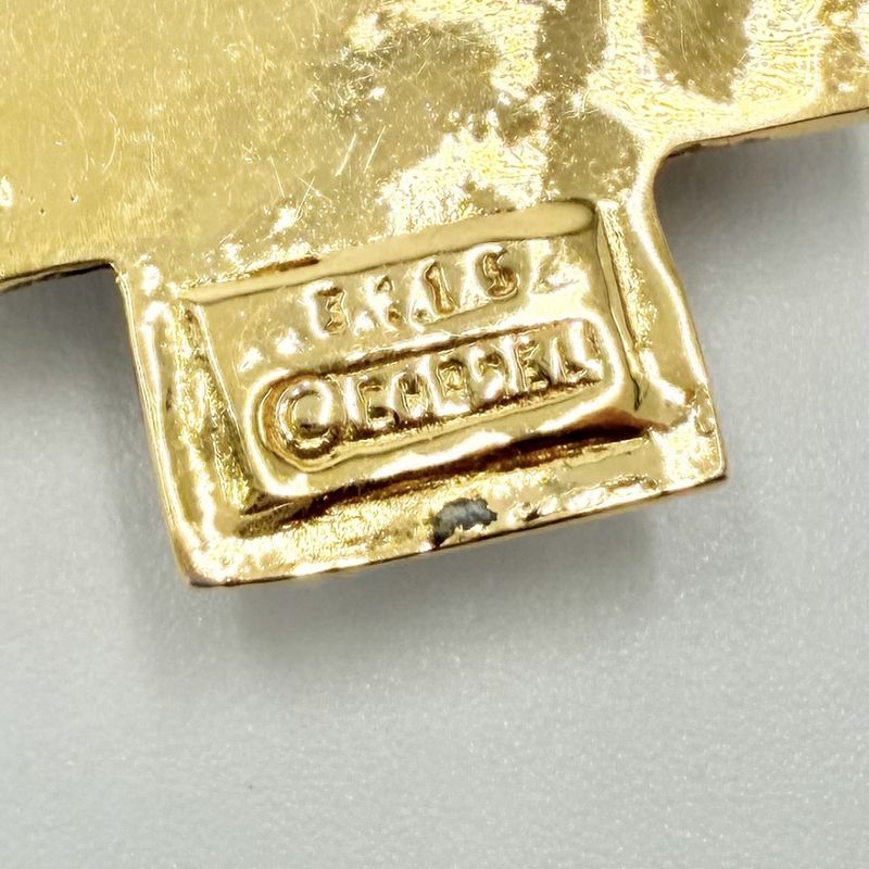 Chanel Pendant Top Color Stone Gold Blue