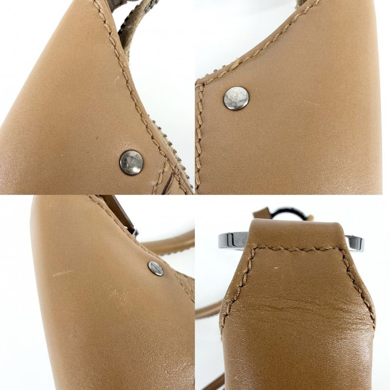 Gucci Handbag Hobo One Hand Shoulder GG Supreme Canvas Leather Brown Silver