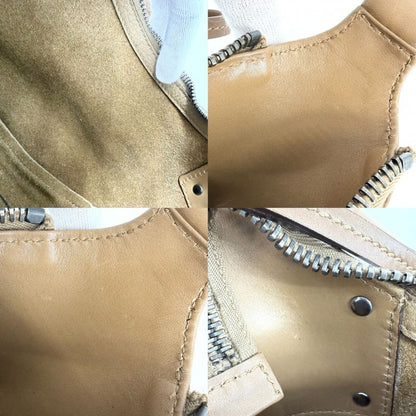 Gucci Handbag Hobo One Hand Shoulder GG Supreme Canvas Leather Brown Silver