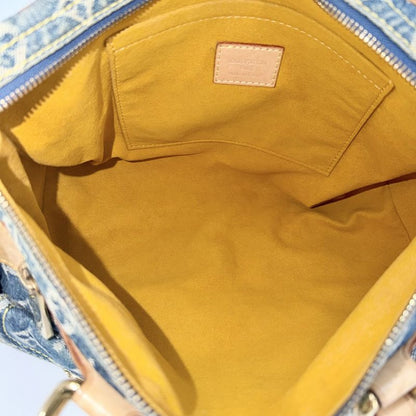 Louis Vuitton Handbag Neo Speedy Monogram Denim Blue Gold