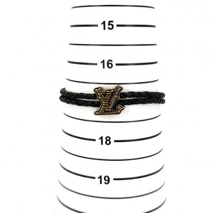 Louis Vuitton Bracelet Monogram LV Rodeo Black Gold