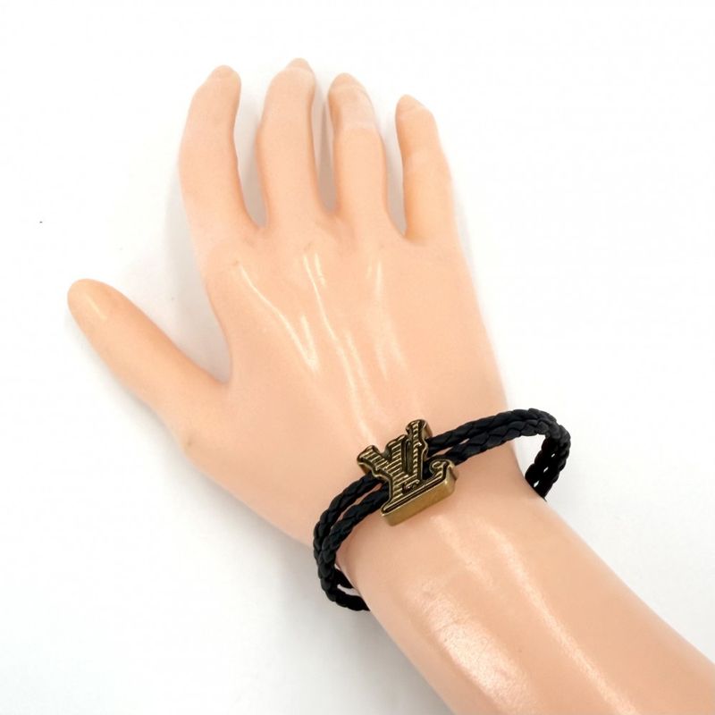 Louis Vuitton Bracelet Monogram LV Rodeo Black Gold