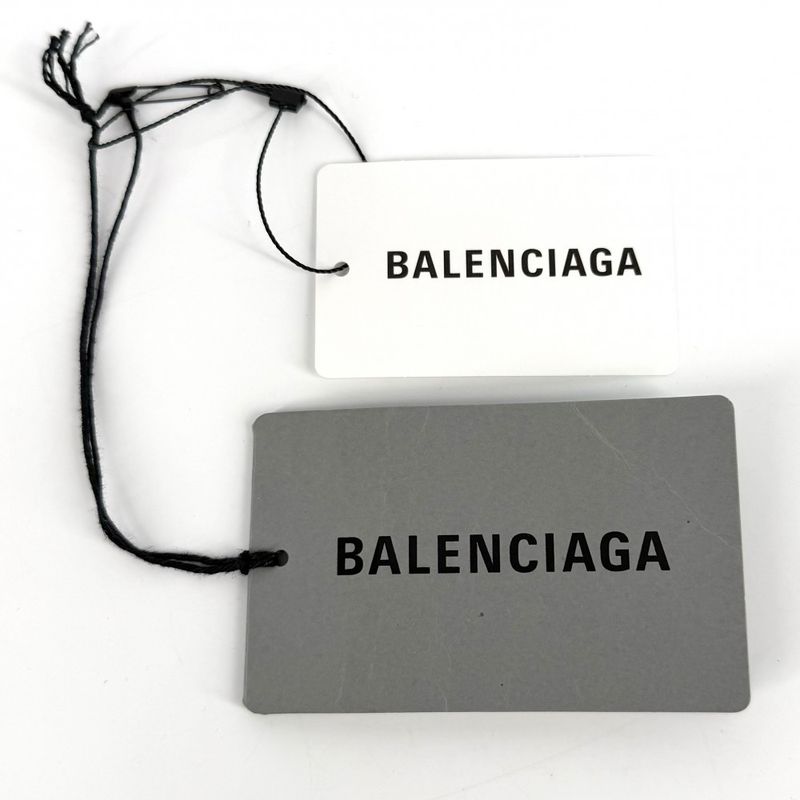 Balenciaga Short Sleeve T-Shirt High Neck Sports Top Logo Embroidery S Charcoal