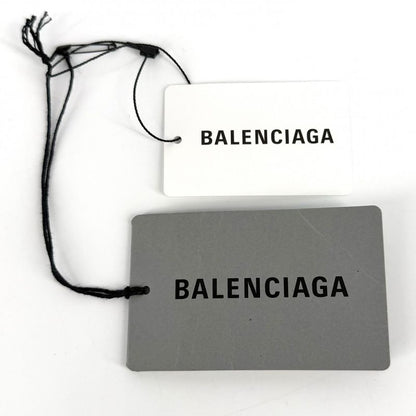 Balenciaga Short Sleeve T-Shirt High Neck Sports Top Logo Embroidery S Charcoal