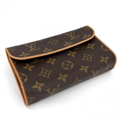 Louis Vuitton Waist Bag Monogram Pochette Florentine Pouch S Brown Gold