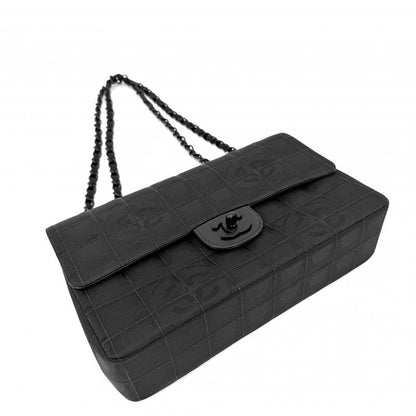 Chanel Shoulder Bag New Travel Line Choco Bar Double Chain Crossbody CC Logo