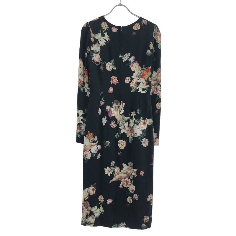 Dolce & Gabbana Angel Rose Rayon Dress Fsrkc Navy 40