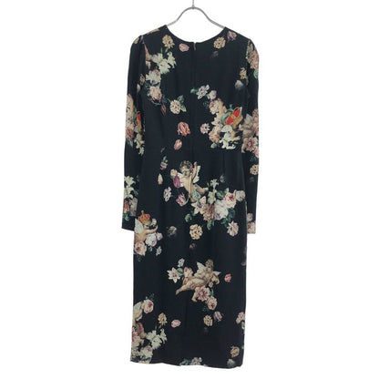 Dolce & Gabbana Angel Rose Rayon Dress Fsrkc Navy 40