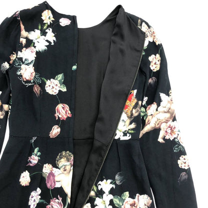 Dolce & Gabbana Angel Rose Rayon Dress Fsrkc Navy 40