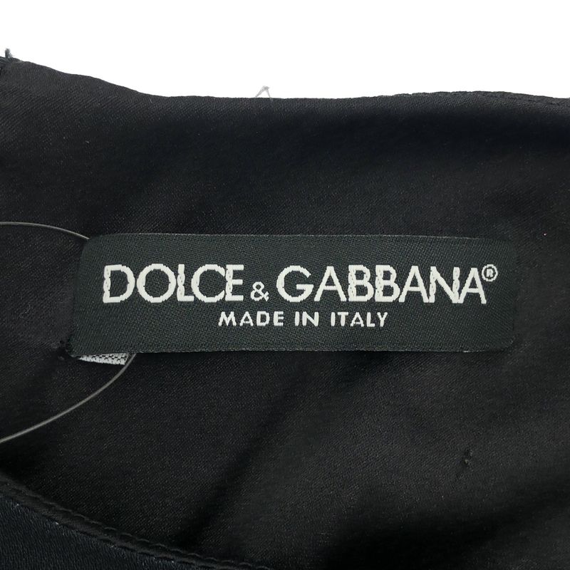 Dolce & Gabbana Angel Rose Rayon Dress Fsrkc Navy 40