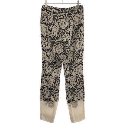 Dolce & Gabbana Paisley Print Rayon Tight Pants Ftzcet Frrca Black Ivory 36