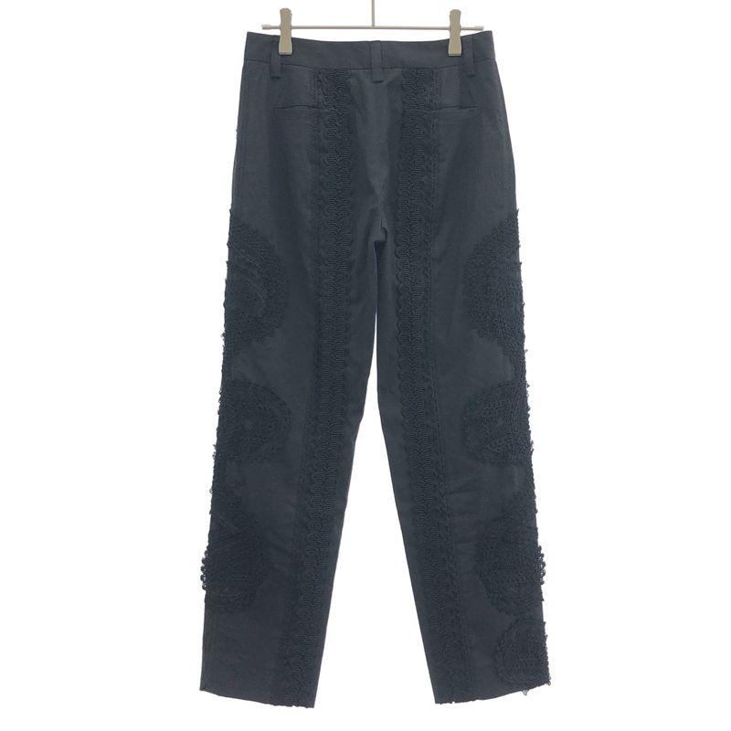 Dolce & Gabbana Lace Embroidery Trousers Pants Ftaaqz Black 36