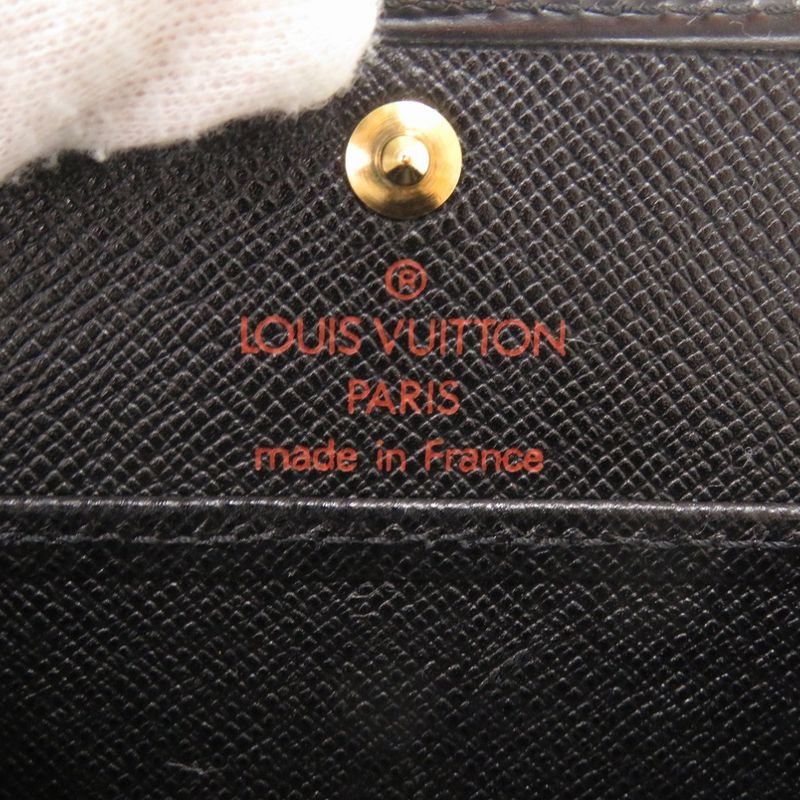 Louis Vuitton Porte-Monnaie Boite Epi Black Coin Case Wallet