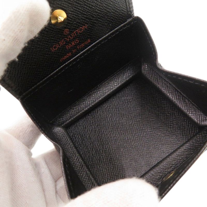 Louis Vuitton Porte-Monnaie Boite Epi Black Coin Case Wallet